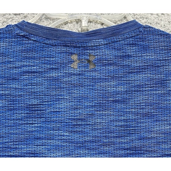 Under Armour Threadborne Shirt‎ Mens M Blue Performance Heatgear Heather - Picture 10 of 10
